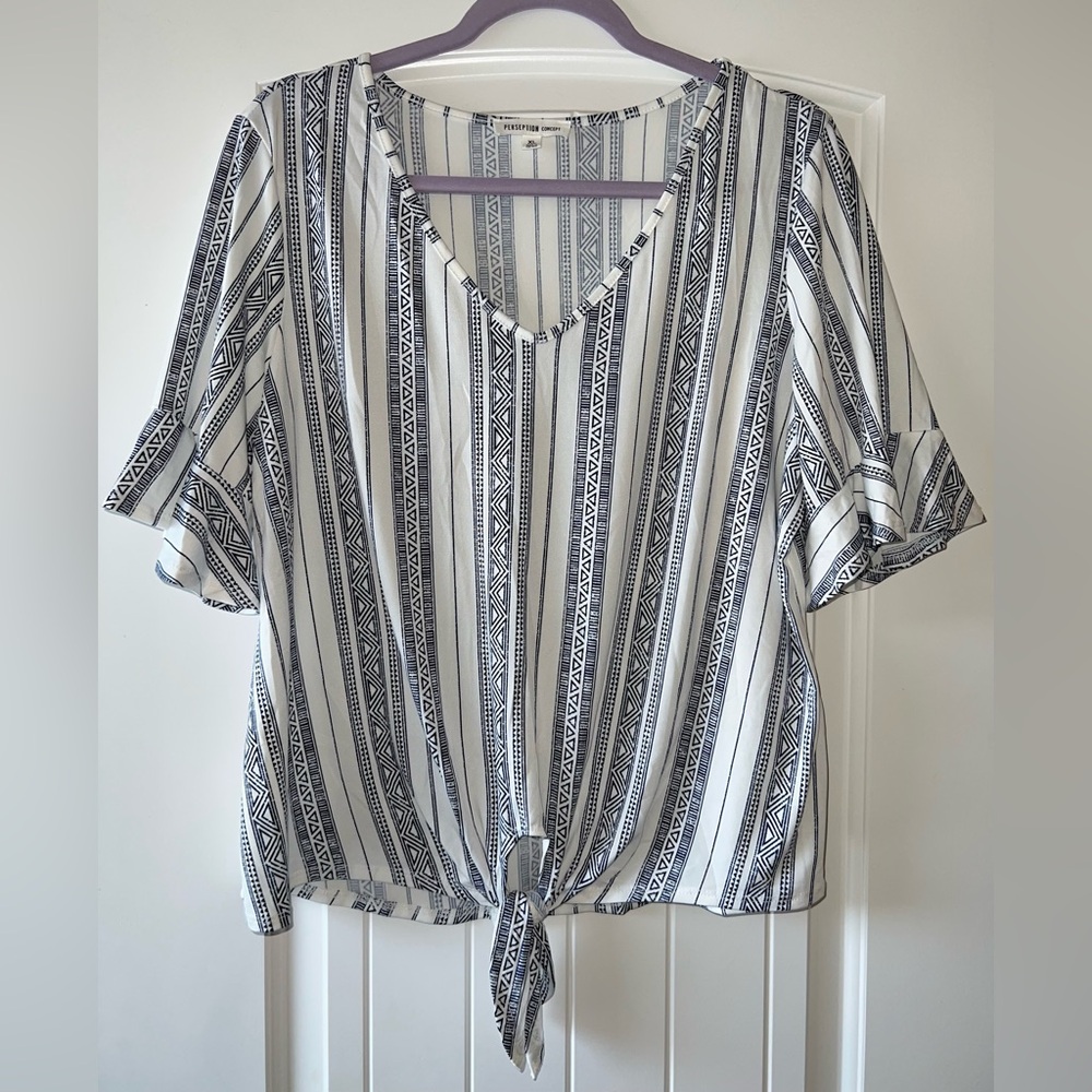 Boho V-Neck Tie-Front Top